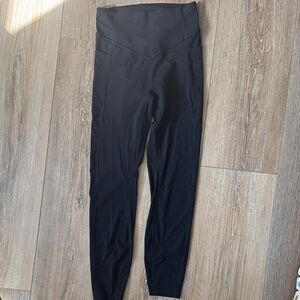 Halara Small Black High-Waisted Leggings, ruched